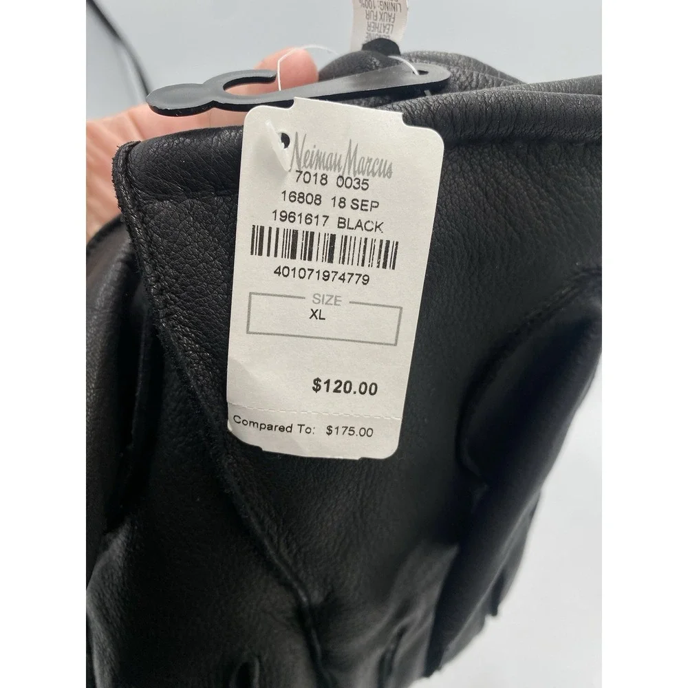 Nieman Marcus Women's Leather Lined Faux Fur Black XL Tags‎ Read